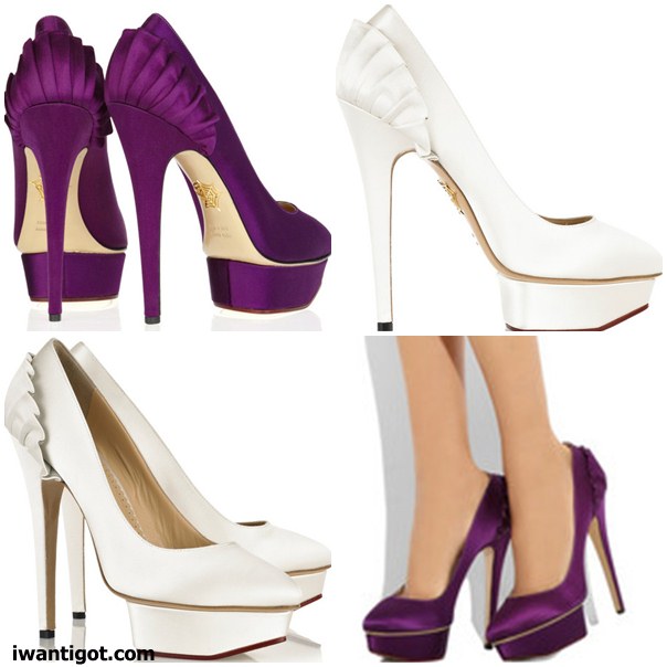 Paloma Satin Platform Pumps by Charlotte Olympia Paloma Satin Platform Pumps by Charlotte Olympia